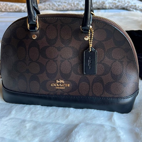 Coach Mini Sierra Satchel in Signature (IM/BROWN/BLACK) - Picture 2 of 16
